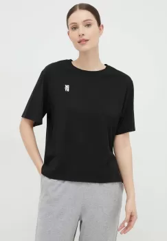 Dkny tricou de pijama culoarea negru imagine