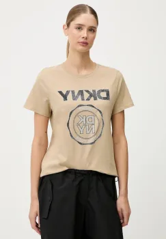 Dkny tricou din bumbac culoarea negru, DP5T1366 imagine