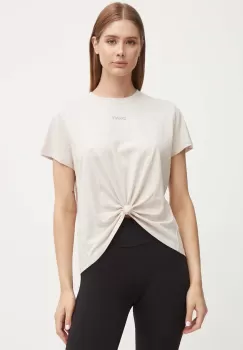 Dkny tricou din bumbac femei, culoarea bej, DP4T9994 imagine