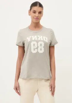 Dkny tricou din bumbac femei, culoarea gri, DP5T1228 imagine