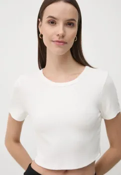 Dkny tricou femei, culoarea bej, DP5T9982 imagine