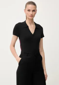 Dkny tricou polo culoarea negru, DJ4R0188 imagine