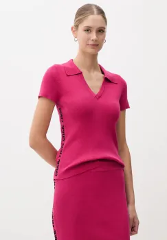 Dkny tricou polo culoarea roz, DJ4R0188 imagine