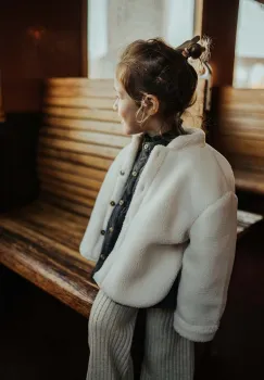 Donsje bluza bebe Thom Overshirt culoarea bej, neted, 4085800 imagine