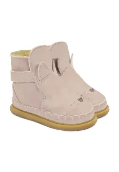 Donsje cizme de iarna pentru copii din piele intoarsa Dubu Classic Shoes Cat culoarea bej, 1500403 imagine