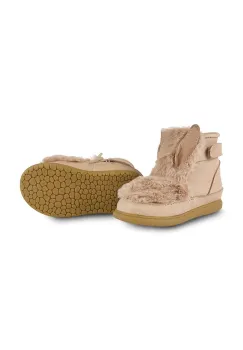 Donsje cizme de iarna pentru copii din piele intoarsa Roumi Shoes Fluffy Bunny culoarea bej, 1500902 imagine