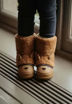 Donsje cizme de iarna pentru copii Wadou Boots Alpaca culoarea maro, 2031401 imagine