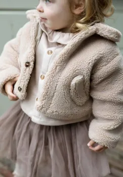 Donsje geaca copii Bettie Jacket Bunnies culoarea bej, 3041001 imagine