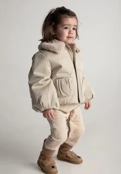 Donsje geaca copii Bloci Jacket culoarea bej, 4086300 imagine