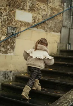 Donsje geaca copii Elsbeth Jacket culoarea maro, 4105300 imagine