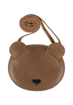Donsje geanta de mana din piele pentru copii Britta Classic Purse Bear culoarea maro, 5001001 imagine