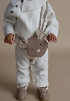 Donsje geanta de mana din piele pentru copii Britta Exclusive Purse Mouse culoarea bej 5002037 imagine