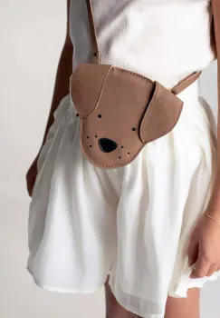 Donsje geanta din piele intoarsa pentru copii Britta Classic Purse Dog culoarea maro, 5001030 imagine