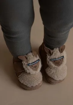 Donsje ghete de iarna pentru bebelusi din piele Matijn Sneakers Alpaca culoarea maro, 1042101 imagine