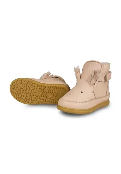 Donsje ghete de iarna pentru copii din piele Dubu Exclusive Shoes Fluffy Bunny culoarea portocaliu, 1500502 imagine