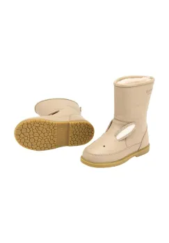 Donsje ghete de iarna pentru copii din piele Wadudu Classic Boots Bunny culoarea bej, 2022002 imagine