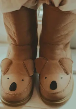 Donsje ghete de iarna pentru copii din piele Wadudu Classic Boots Koala culoarea bej, 2022006 imagine