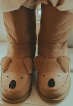 Donsje ghete de iarna pentru copii din piele Wadudu Classic Boots Koala culoarea bej, 2022006 imagine