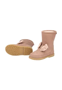 Donsje ghete de iarna pentru copii din piele Wadudu Exclusive Boots Fluffy Bunny culoarea roz, 2022110 imagine