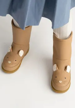 Donsje ghete de iarna pentru copii din piele Wadudu Exclusive Boots Mouse culoarea maro, 2022122 imagine