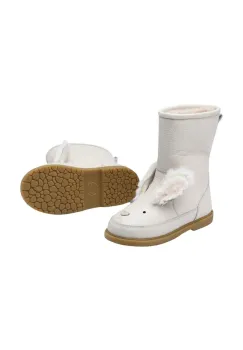 Donsje ghete de iarna pentru copii din piele Wadudu Exclusive Boots Rabbit culoarea alb, 2022116 imagine