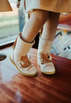 Donsje ghete de iarna pentru copii din piele Wadudu Special Boots Horse culoarea bej, 2122021 imagine