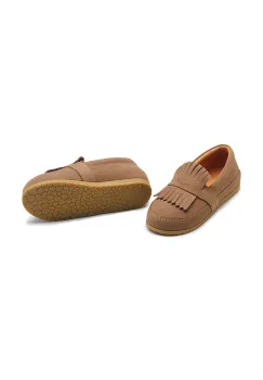 Donsje mocasini din piele pentru copii Yaell Loafers culoarea maro, 2029700 imagine
