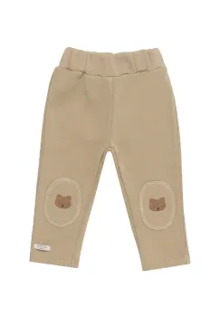 Donsje pantaloni de trening din bumbac pentru bebelusi Joek Trousers Bears culoarea bej, cu imprimeu, 3040701 imagine