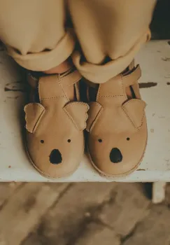 Donsje pantofi din piele intoarsa pentru copii Xan Classic Shoes Koala culoarea bej, 2010003 imagine