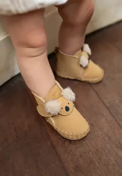 Donsje pantofi pentru bebelusi culoarea galben, 1041502 imagine