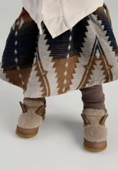 Donsje pantofi pentru bebelusi Roumi Shoes Alpaca culoarea maro, 1500901 imagine