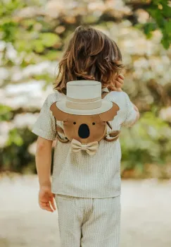 Donsje rucsac din piele pentru copii Stelloux Backpack Bride culoarea maro, mic, 5521202 imagine