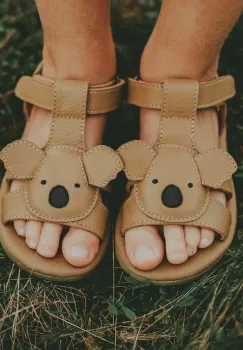 Donsje sandale din piele pentru copii Dhalo Sandals Koala culoarea maro, 2027702 imagine