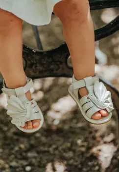 Donsje sandale din piele pentru copii Filoe Sandals Dove culoarea alb, 1040901 imagine