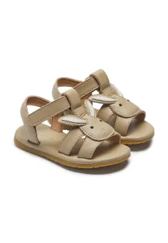 Donsje sandale din piele pentru copii Mhalo Sandals Bunny culoarea bej, 1502302 imagine