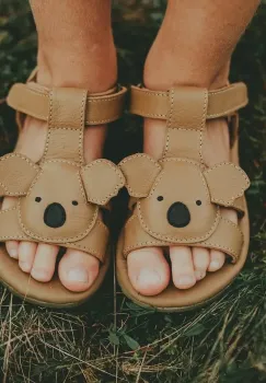 Donsje sandale din piele pentru copii Mhalo Sandals Koala culoarea maro, 1502303 imagine