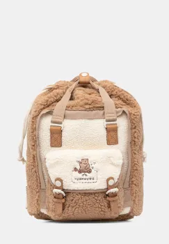 Doughnut rucsac Macaroon Mini Drawstring Fairie culoarea maro, mare, cu imprimeu, D124DFFB imagine