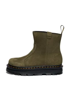 Dr. Martens botine din nubuc ZebZag Rigger culoarea verde, cu platforma, DM42022300 imagine