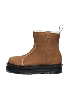 Dr. Martens botine din nubuc ZebZag Rigger Warm Lined culoarea maro, cu platforma, izolat, DM42023200 imagine