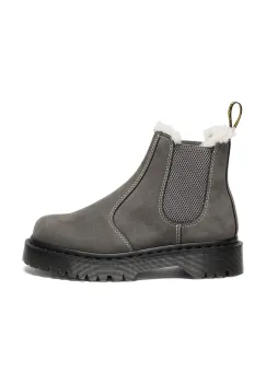 Dr. Martens botine din piele intoarsa 2976 Bex Fur Lined culoarea gri, cu platforma, izolare usoara, DM41420020 imagine