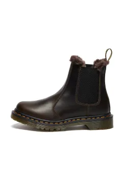Dr. Martens ghete chelsea de piele 2976 Leonore culoarea maro, cu platforma, izolare usoara, DM41415020 imagine