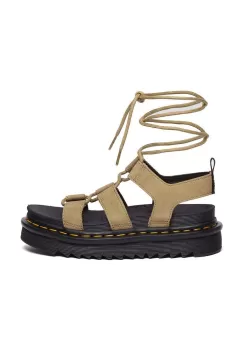 Dr. Martens sandale de piele Nartilla femei, culoarea bej, cu platforma, DM31738439 imagine