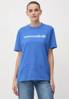 Drivemebikini tricou din bumbac Mediterraneo femei imagine