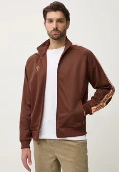 Drole de Monsieur bluza barbati, culoarea maro, cu imprimeu imagine