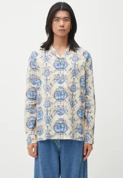 Drole de Monsieur camasa cu in La Chemise Patineur culoarea bej, regular, I.SH232.LI011 imagine