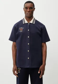 Drole de Monsieur camasa din bumbac Chemise Piquee Slogan Rose imagine