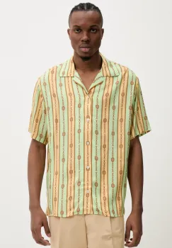 Drole de Monsieur camasa La Chemise Bijoux barbati, culoarea verde, relaxed, G-SH204-VI016-LGN imagine