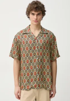 Drole de Monsieur camasa La Chemise Ornements barbati, culoarea bleumarin, relaxed, F-SH198-VI015-NY imagine