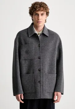 Drole de Monsieur camasa pentru barbati cu lana Pinstripe imagine