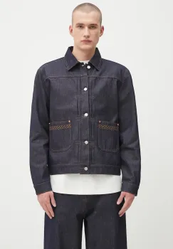 Drole de Monsieur geaca jeans La Veste Denim Brut culoarea bleumarin, de tranzitie, H.JT172.CO211 imagine